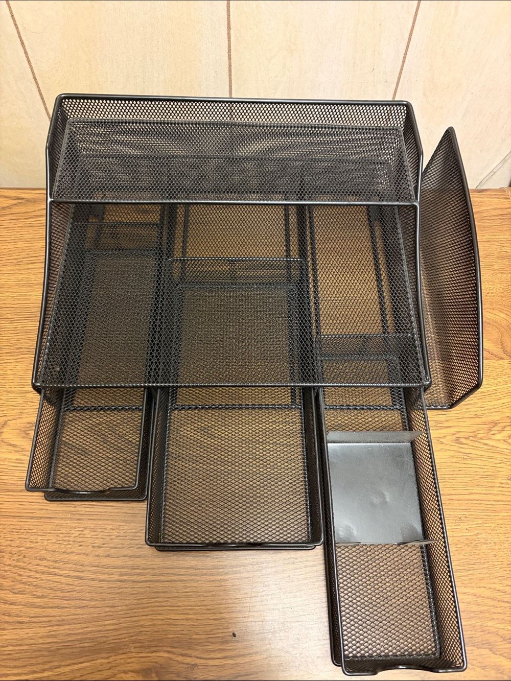 Mesh Desk Organizer Tray - Black